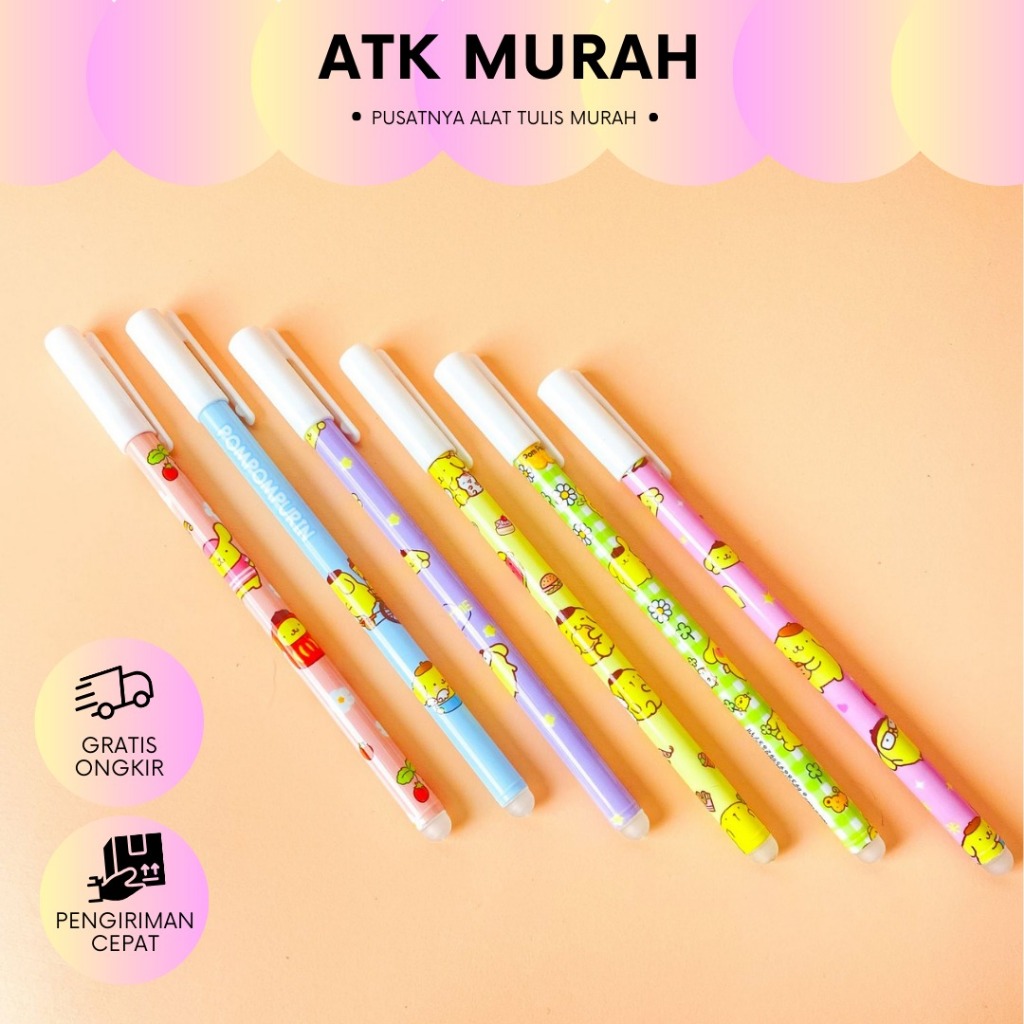 

PENA SANRIO BISA DIHAPUS 1 LUSIN (12 PCS) PULPEN LUCU IMUT ALAT TULIS SEKOLAH MURAH TERJANGKAU