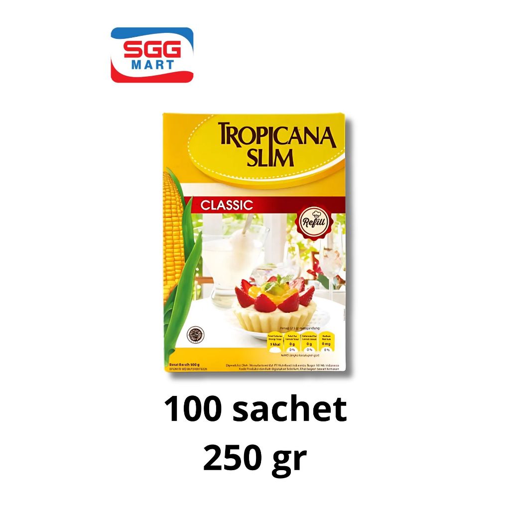 

Tropicana Slim Sweetener CLASSIC 250GR [100 sachet @2,5gr]