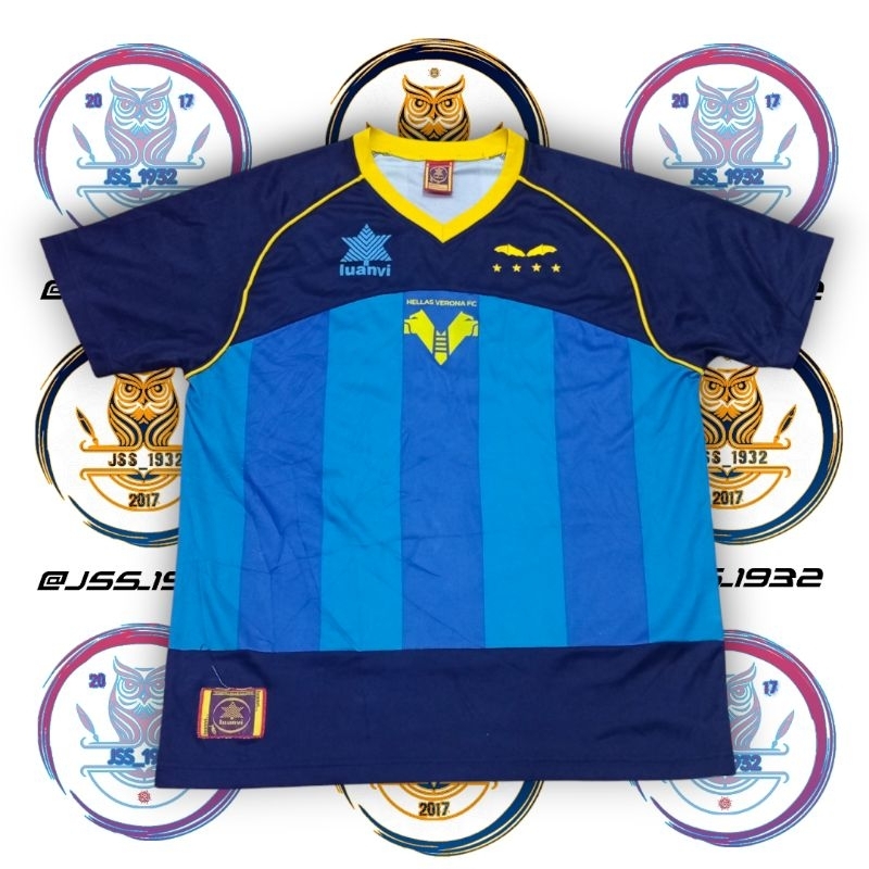 Jersey Bola HELLAS VERONA Kit ORIGINAL Murah Retro Vintage Rare Outfit Atasan Fashion Blokecore Olah