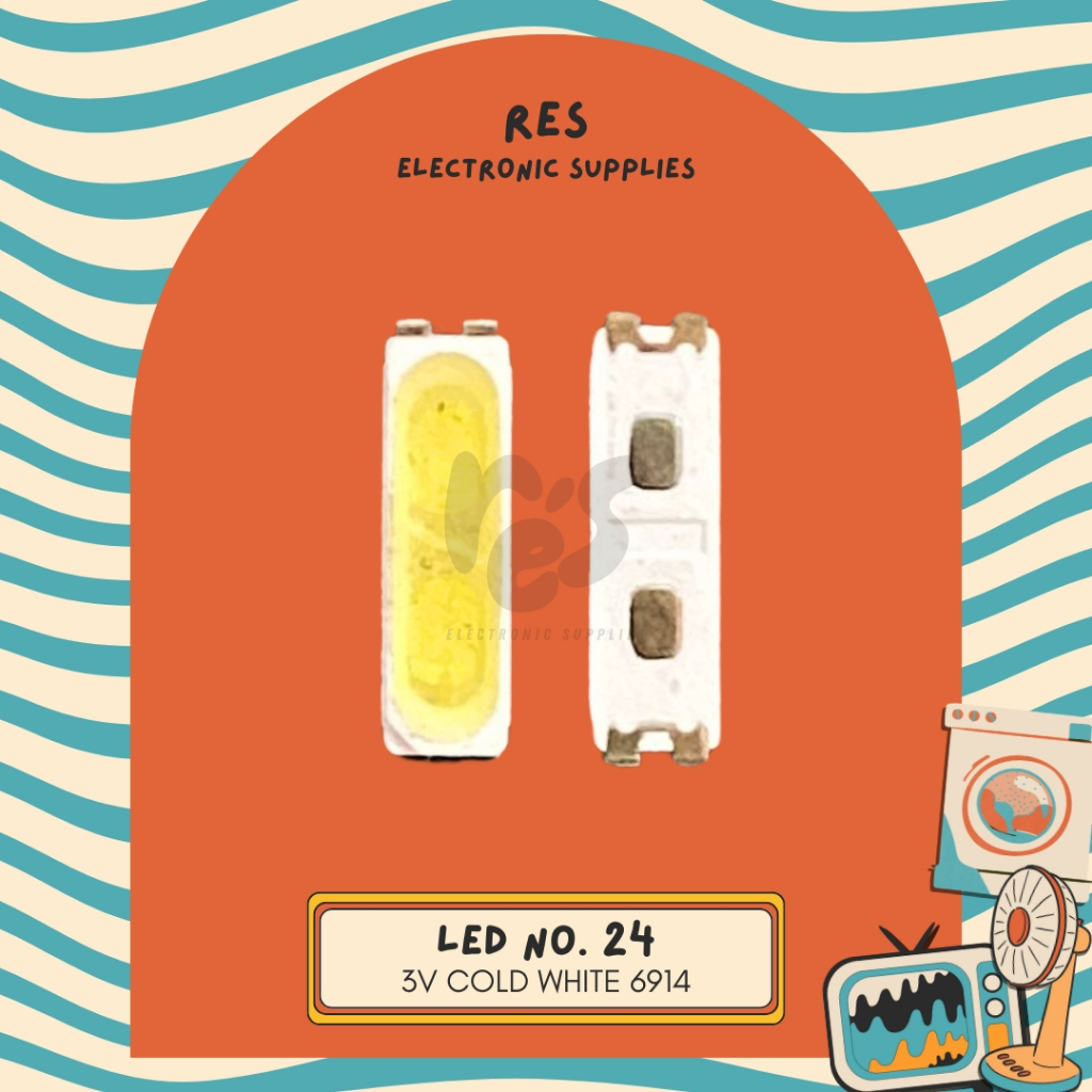 〚RES〛Sparepart Lampu LED Backlight SMD 3V 3 Volt 6914 No. 24