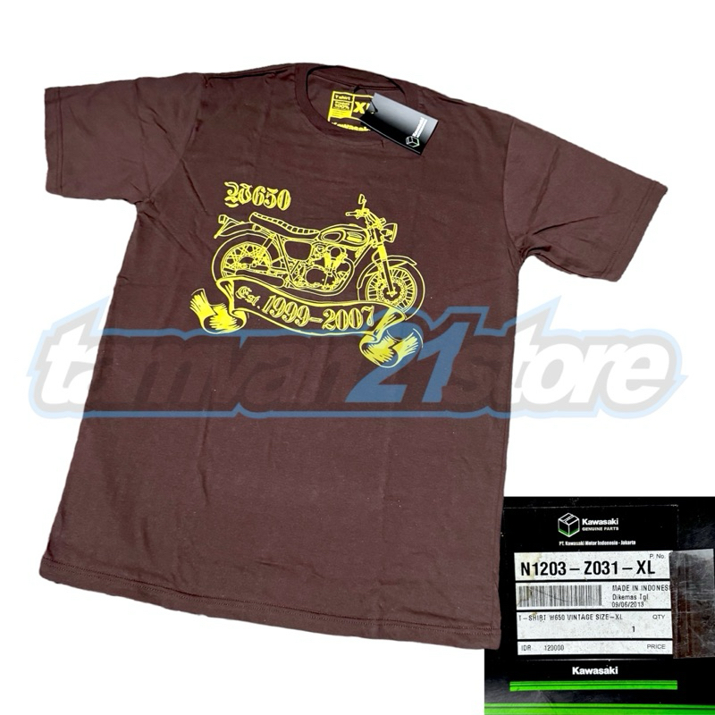 TSHIRT BAJU KAOS W650 VINTAGE CLASIC ORIGINAL KAWASAKI