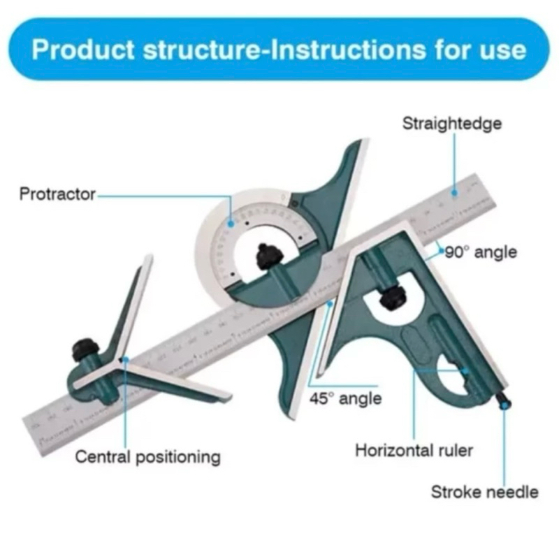

Combination Square / Kombinasi Square 0-180°