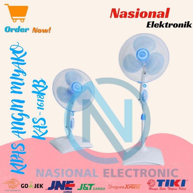 KIPAS ANGIN MIYAKO KAS-1618KB/STAND FAN MIYAKO KAS 1618KB/KIPAS ANGIN BERDIRI KAS1618 KB/KIPAS ANGIN
