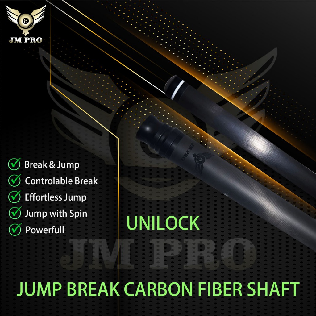 JM PRO Shaft Jump Break Carbon Billiard Unilock Shaft Carbon Jump Break