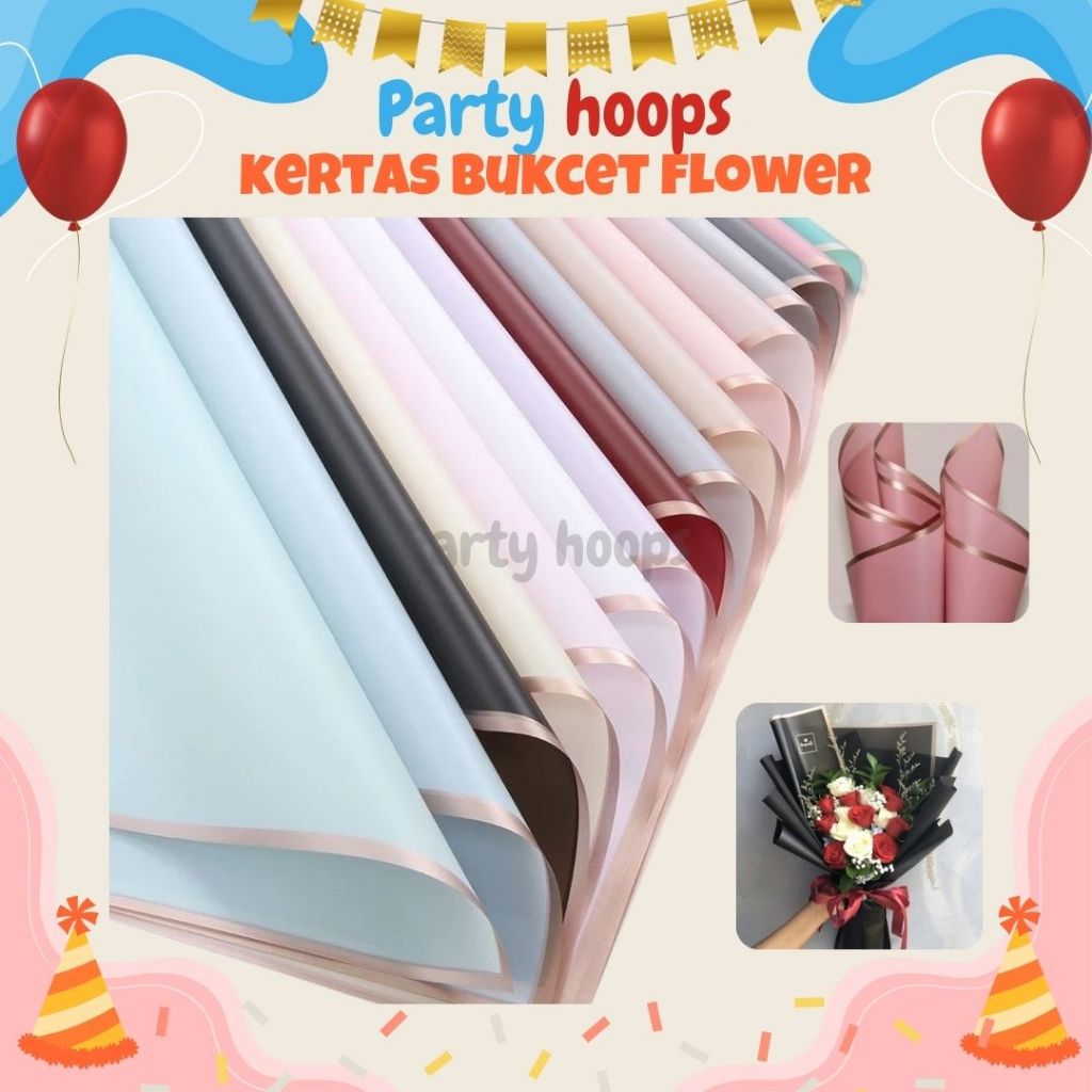 

Flower Wrapping List Gold 1pcs Cellphane Kertas Bucket Pembungkus Bunga Bucket Bunga Partyhoops