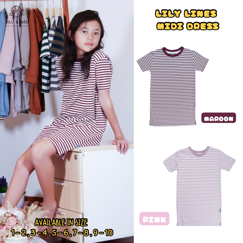 Midi Dress - Dress / Midi Dress / Dress Anak / Midi Dress Anak / Daster / Daster Anak