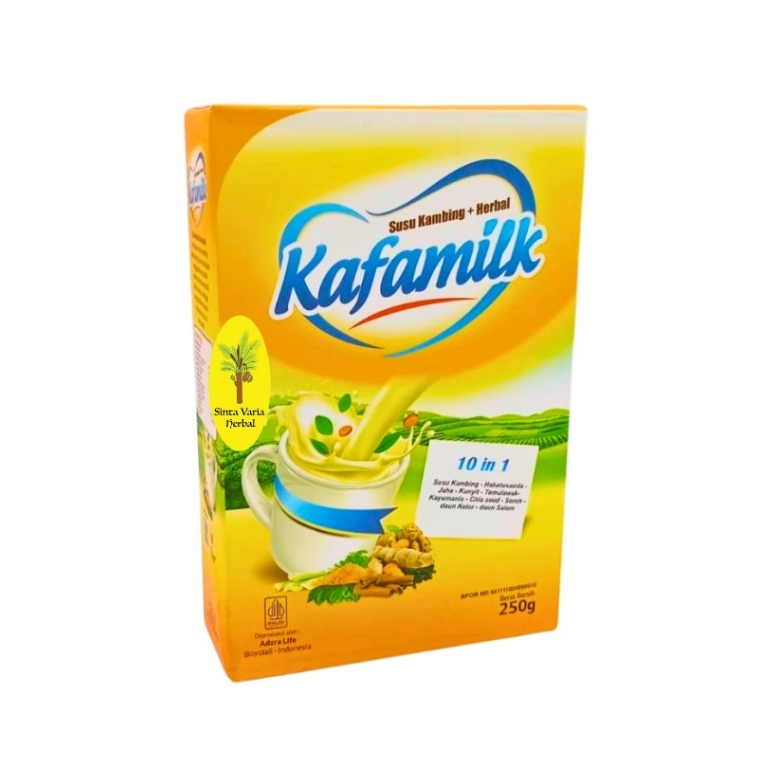 

KAFAMILK Susu Kambing Plus Herbal Rasa Pedas Jahe 1 Box @250g atasi nyeri sendi, gerd/ maag, kolesterol dan asam urat