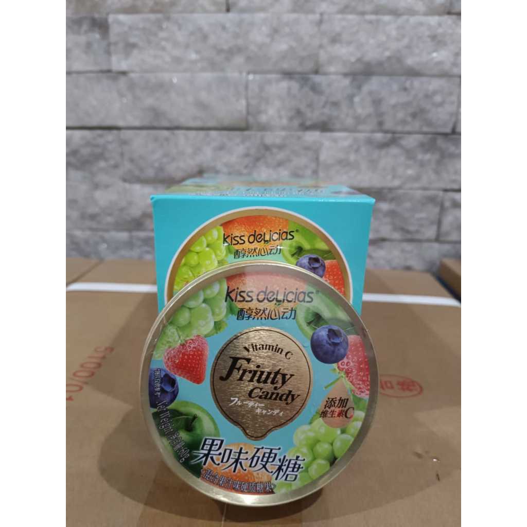 

Kiss Delicias Fruity Candy Mix Fruit 60g Permen Kerasa Rasa Buah Pear - Passion - Peach - Mix Fruit 60g