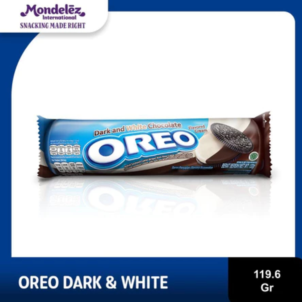 

Oreo Biskuit Dark & White Chocolate Regular 119.6g Untuk Jajanan Anak Sekolah