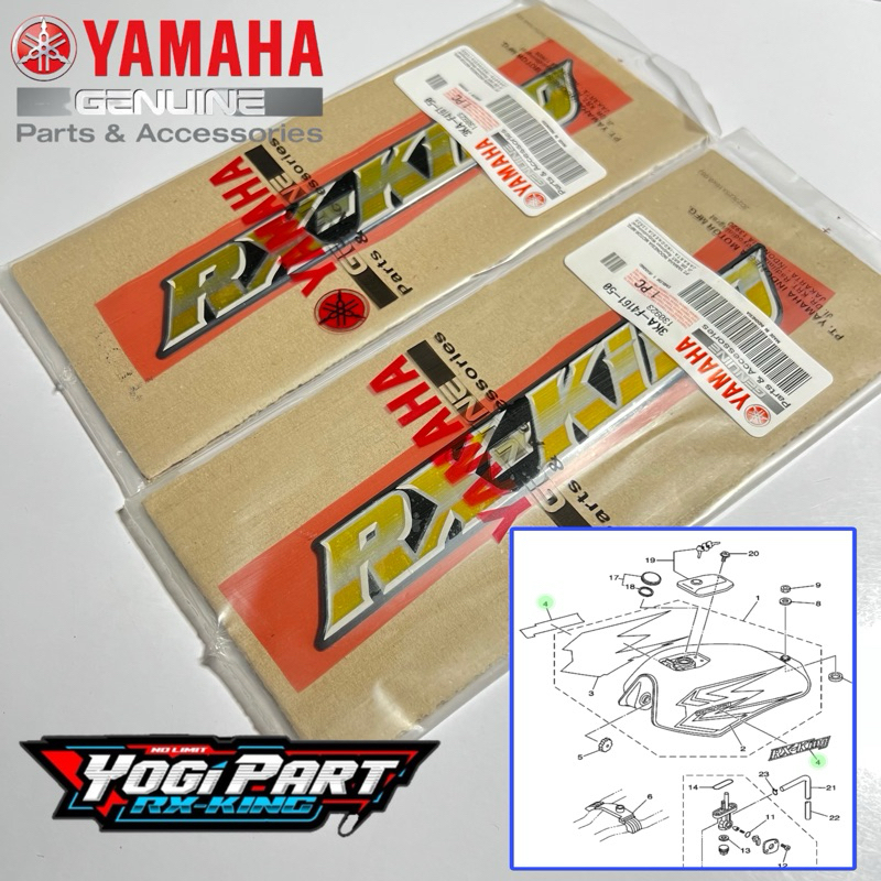 EMBLEM STIKER TANGKI RX KING RXKING HIJAU 2001 2002 ORIGINAL