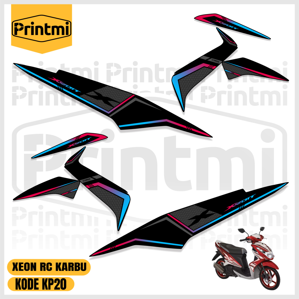 Striping Sticker Xeon RC Karbu Stiker Motor Keluaran lama Variasi List Simple Modif KP20