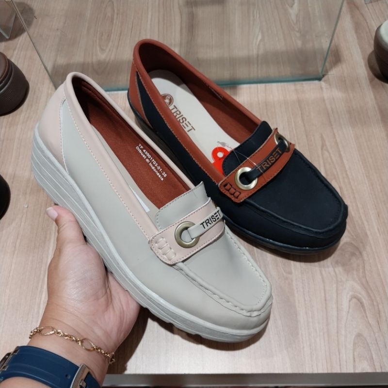 TRISET sepatu loafer wanita/moccasin original