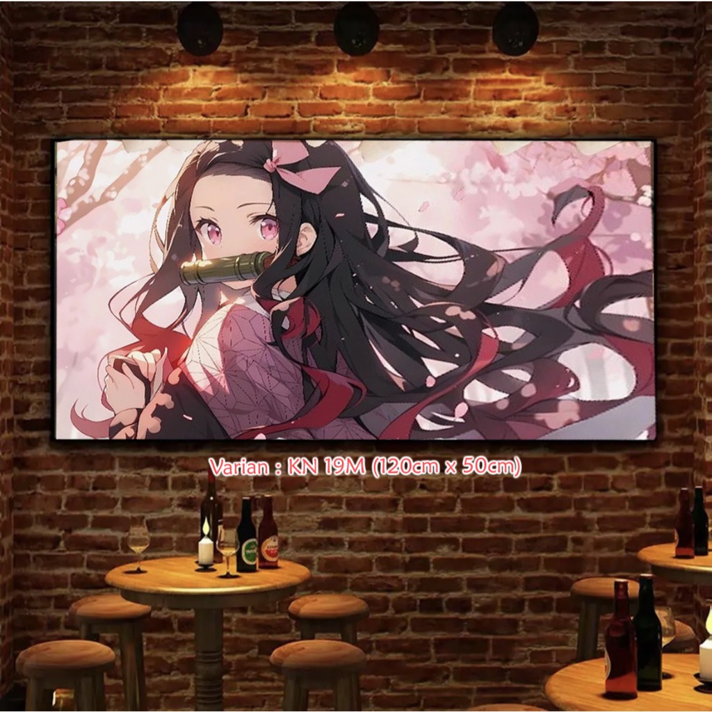 POSTER KAIN WALLPAPER KAIN HIASAN BACKGROUND DINDING UKURAN 120cm x 50cm MOTIF SARIO CINNAMOROL MY M