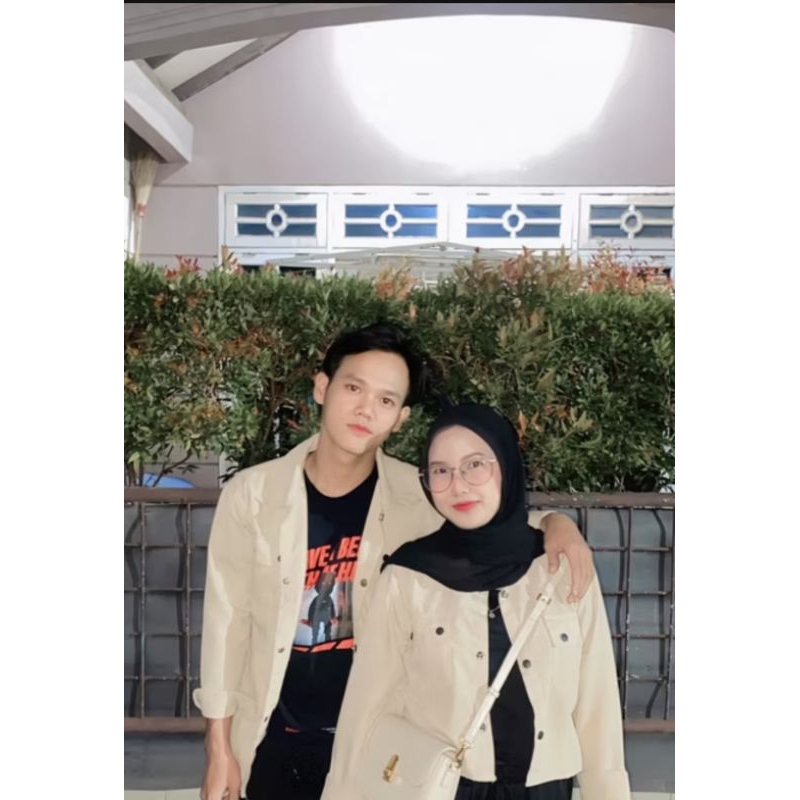 Paket Hemat Couple Set Jaket Semi Parka Baby Kanvas Isi 2 Pcs Pria Wanita