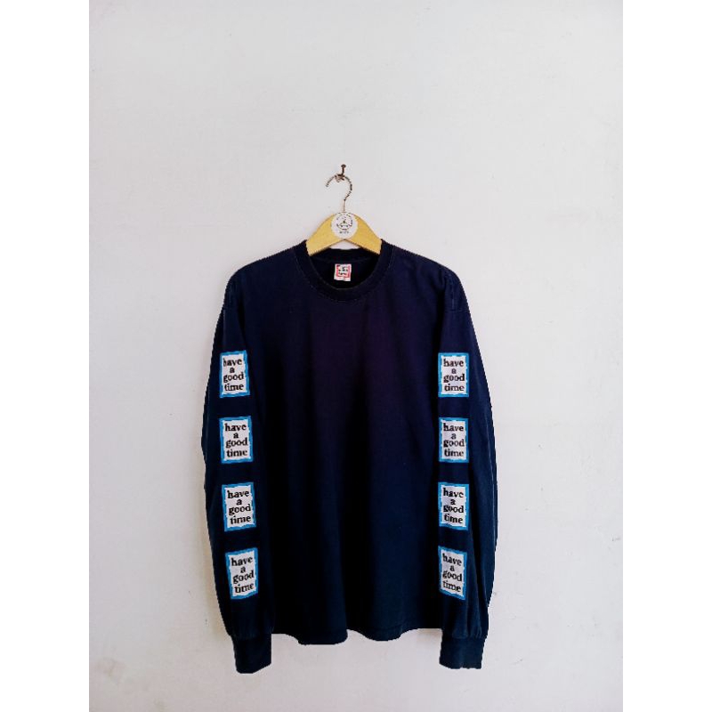 L/S HAGT SPELLOUT BLUE FRAME