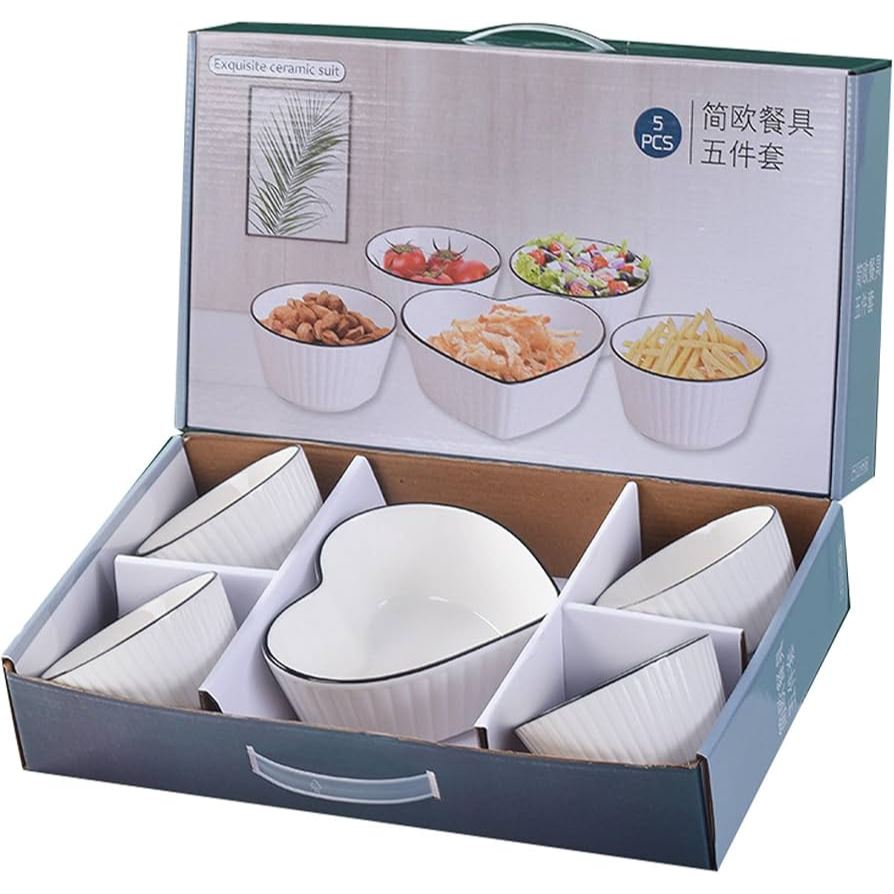 NEW STOCK Set Mangkok Piring / Mangkok Piring Keramik / set 3pcs dan 5pcs **