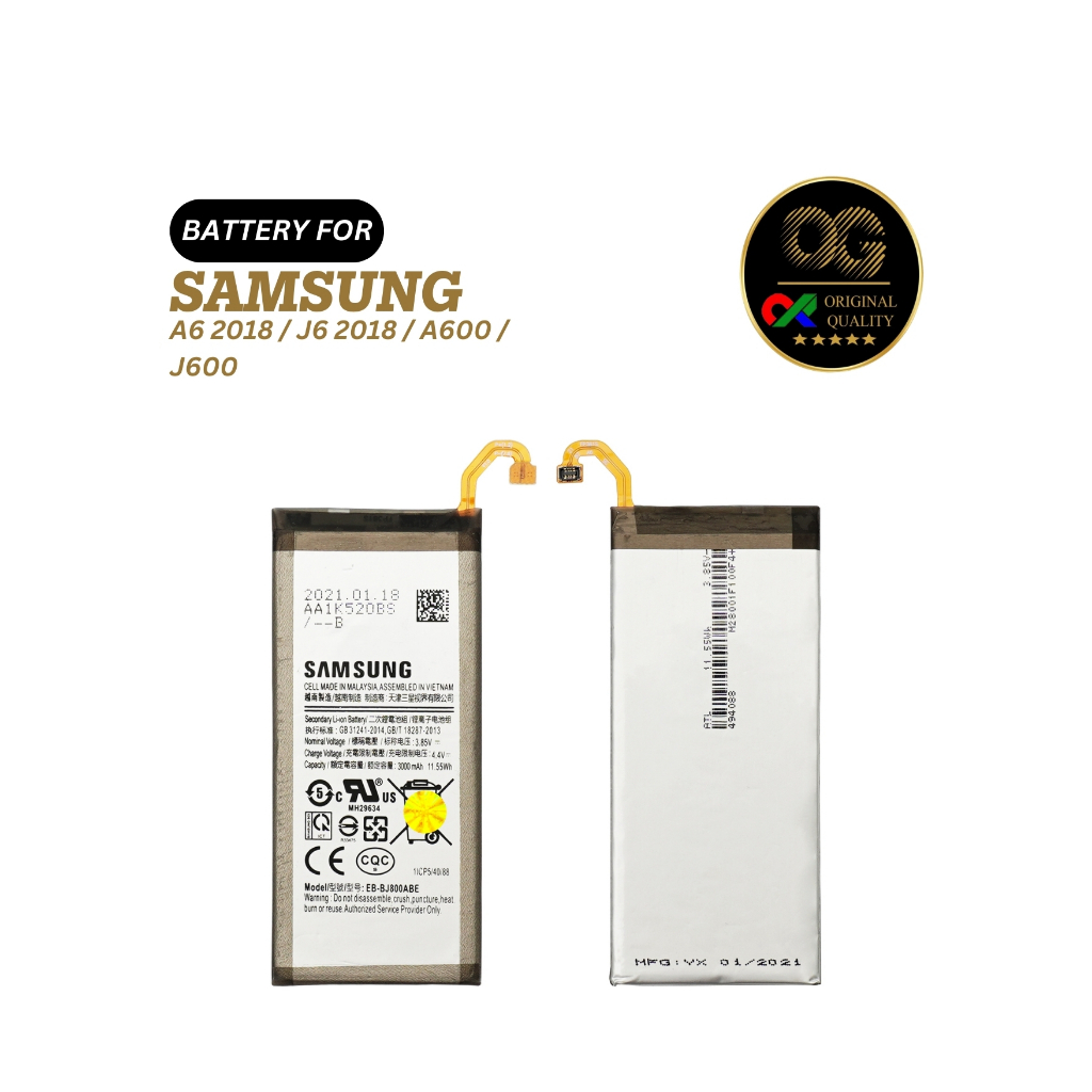 BATERAI / BATTERY / BATRE SAMSUNG A6 2018 / J6 2018 / A600 / J600 ORI