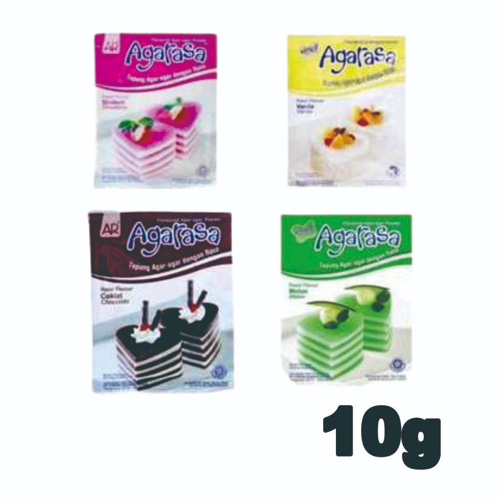 

Nutrijel Agarasa Bubuk Rasa Vanilla Stroberi Melon Coklat (10g )