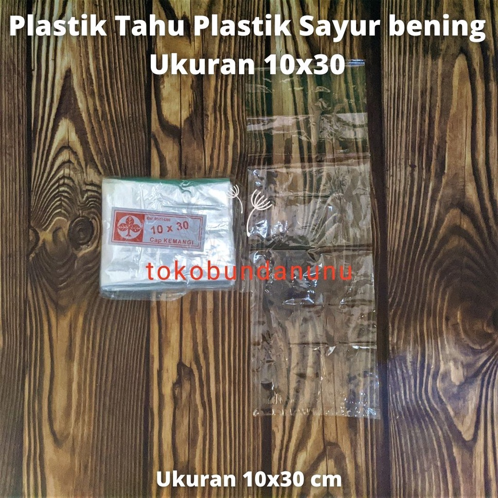 Plastik Tahu Plastik PP Sayur bening Tipis Ukuran 10x30