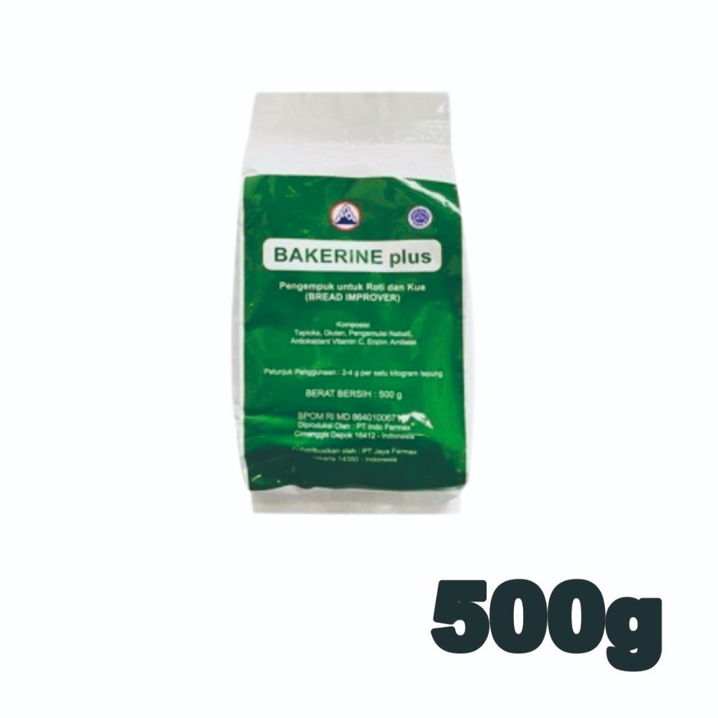 

BAKERINE PLUS / BREAD IMPROVER 500 GRAM - BAKERINE PLUS Bahan Tambahan Pangan Untuk Pelembut Roti