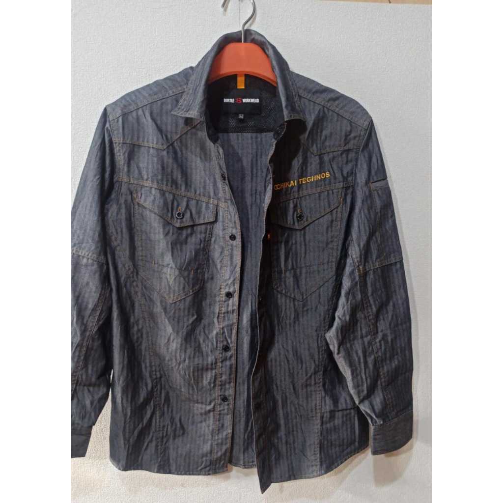 BURTLE KEMEJA DENIM KEREN PRIA WANITA LIKE NEW BAHAN MANTAB THRIFTING PRELOVED KOREAN JAPAN