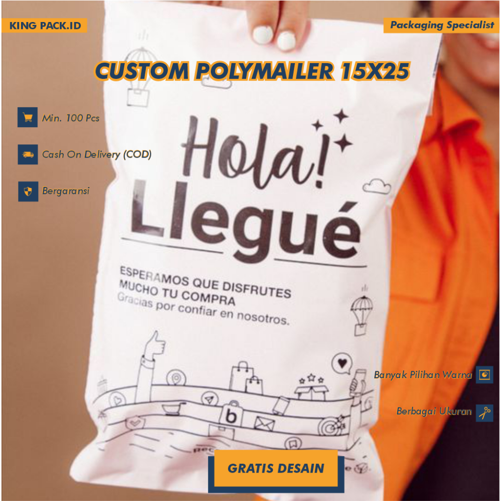 

Plastik Polymailer Tebal Lentur 15X25 OLSHOP LDPE ISI 100 PCS Lentur Tidak Mudah Sobek Ada Lem Perekat