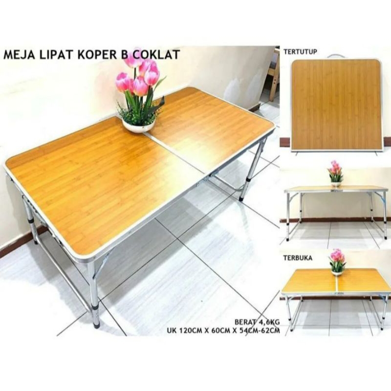 Meja lipat koper
