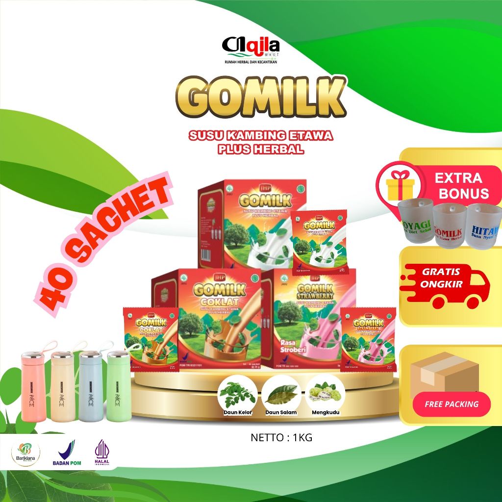 

Gomilk Sachet 1 box 1 kg isi 40 sachet bisa request rasa campur