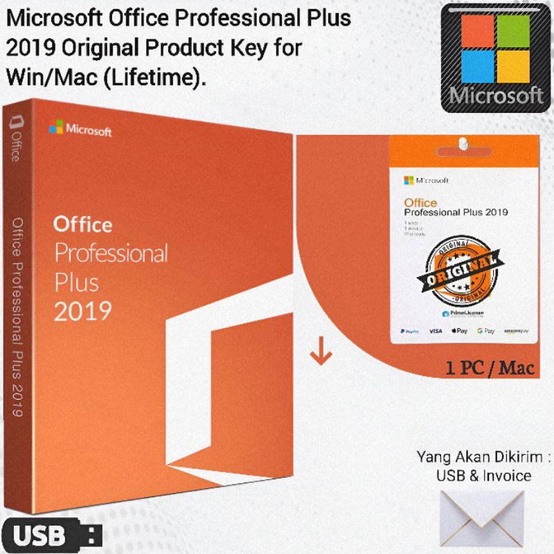 MS Office Professional Plus 2019 Original Win/Mac (Lifetime)
