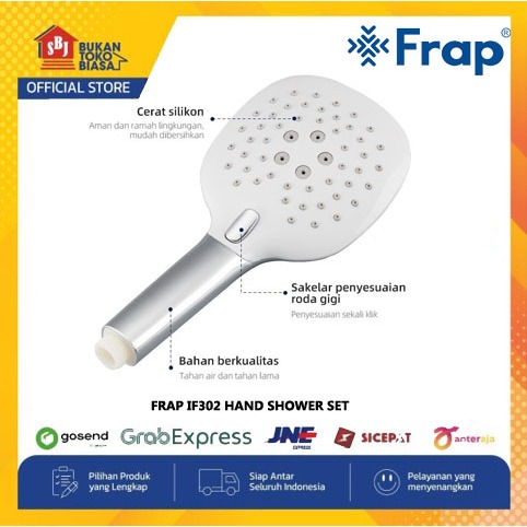 FRAP IF302 Hand Shower set 3-function 3 Mode Penyemprotan