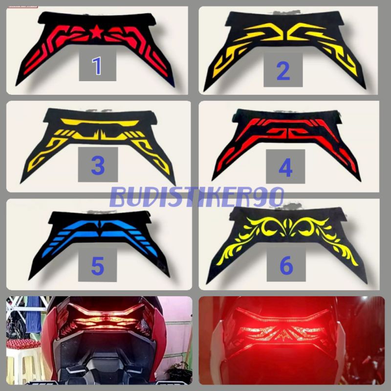 Stiker lampu stoplamp Vario 160cc
