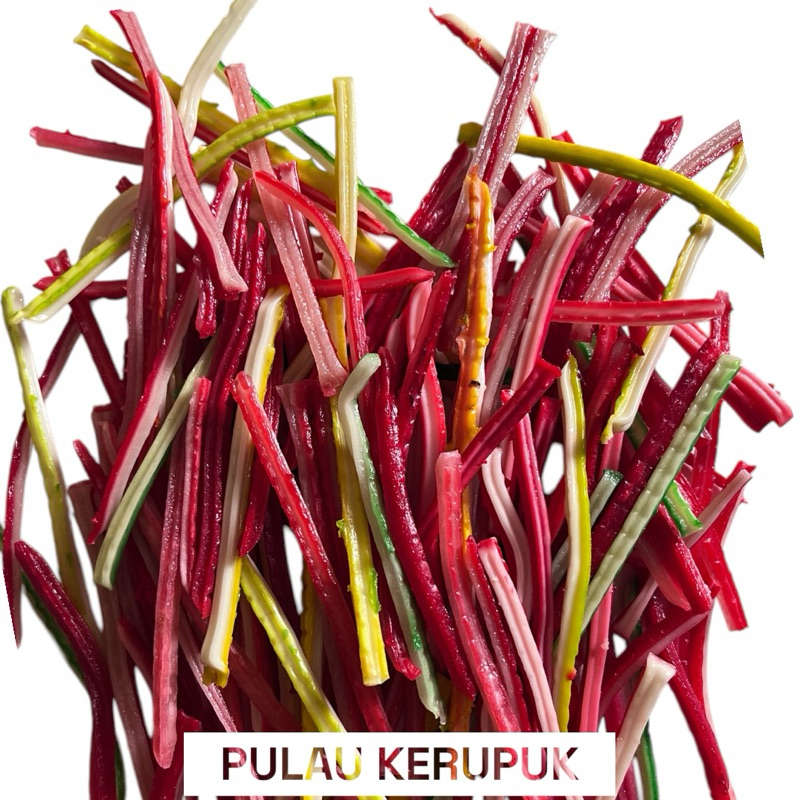 

kerupuk mentah panjang warna warni 250g