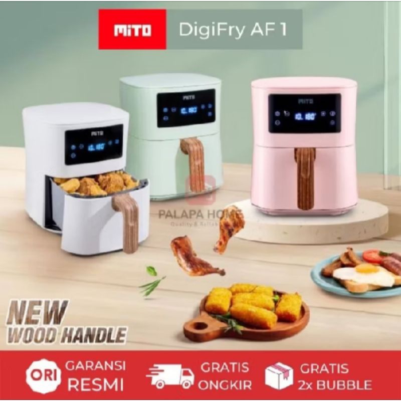 PROMO MITO AF 1 DIGITAL AIR FRYER AF1 4 LTR LOW WTT FREE PAKING AMAN GARANSI RESMI