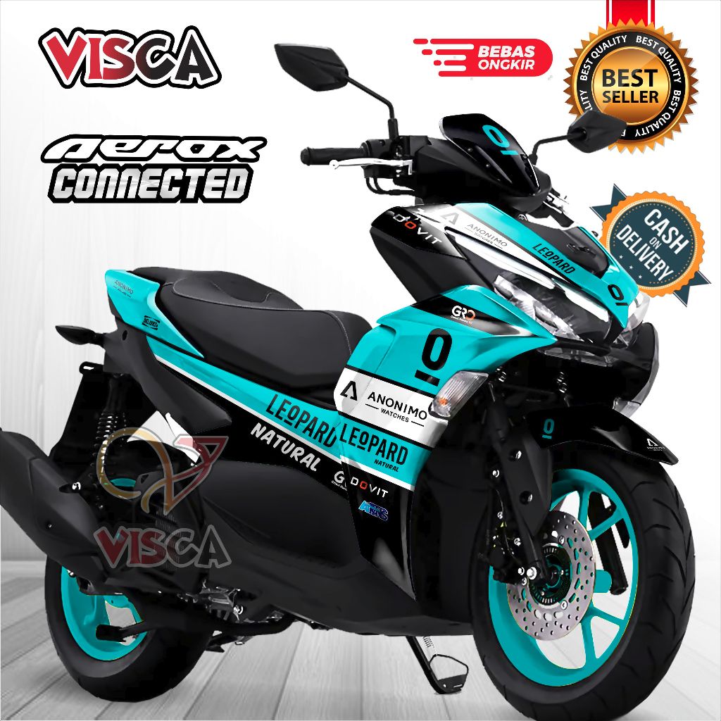 Decal Aerox 155 Connected 2021 2022 Full Body Stiker Aerox 155 Connected 2021 2022 Keren Striping Ae