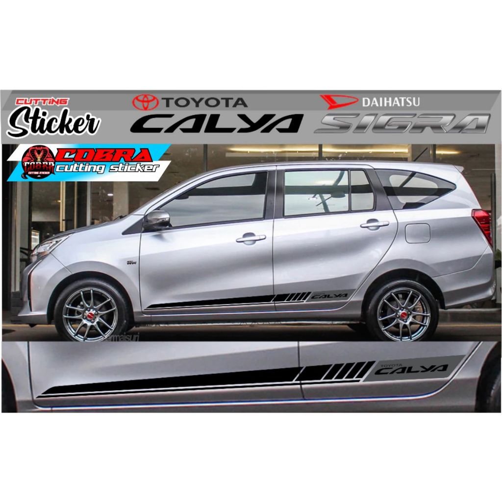 STICKER STIKER MOBIL TOYOTA CALYA CUTTING STICKER LIST BODY SAMPING MOBIL TOYOTA