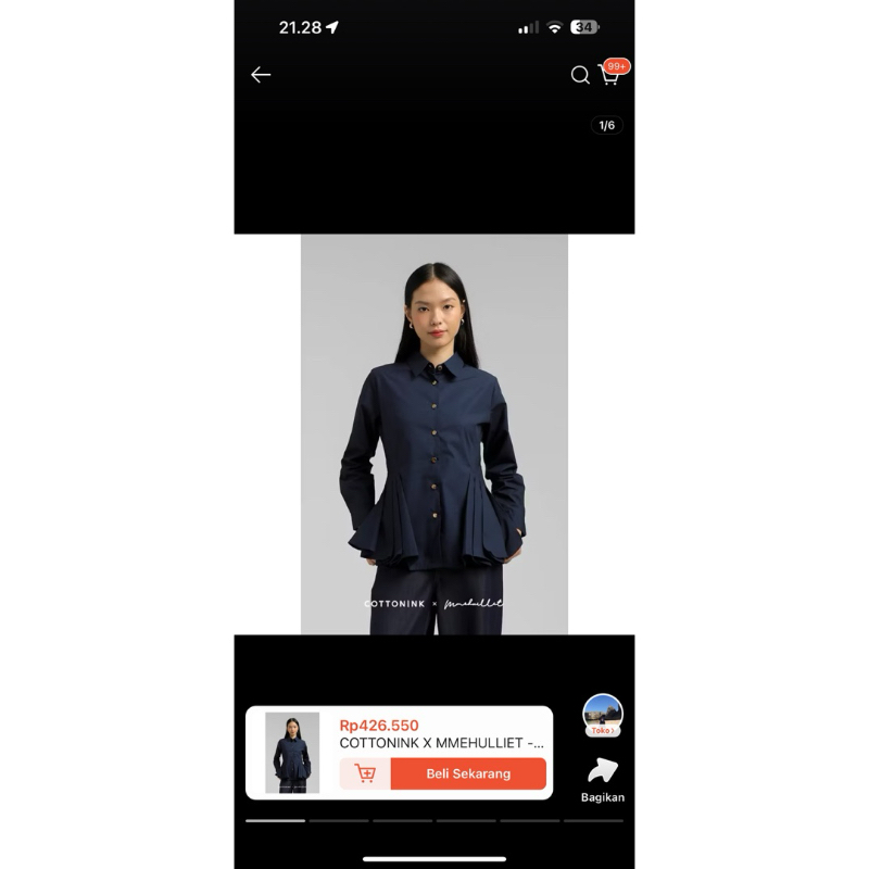 Cottonink x mmehuillet Navy Dima size S