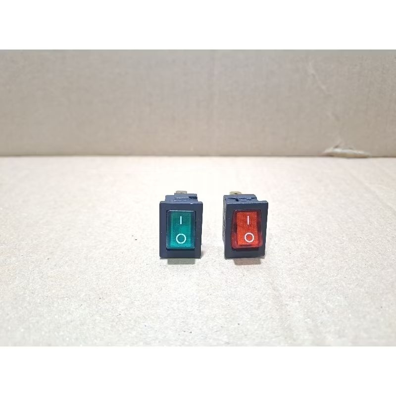 Rocker Swicth/Saklar  3 pin With Lamp KCD - 1.