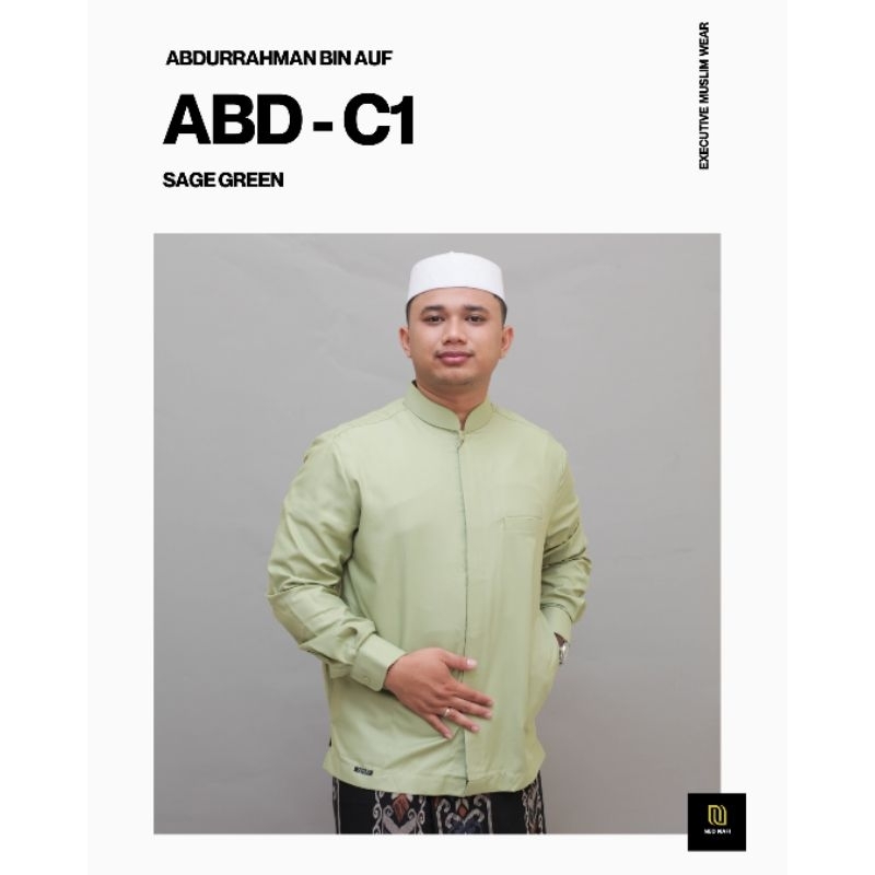 KOKO KEMEJA SALAF NEONAFI SERIES WARNA SAGE GREEN