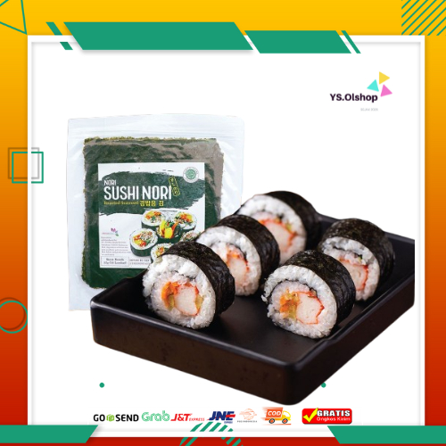 

READY Java Sushi Nori HALAL Seaweed Rumput Laut Sushi Untuk Kimbab/ Gimbab Varian 50 Lembar