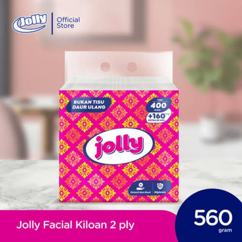 Tisu wajah jolly 560gram/ tisu facial kiloan joly 560gram/ tisu jolly kiloan 560gram/ jolly tisu 560