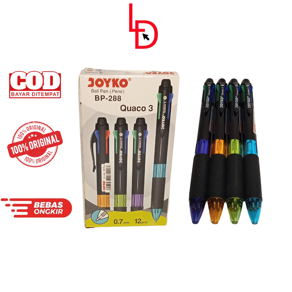 

Pulpen JOYKO QUACO 3 BP-288 / Pena 4 Warna