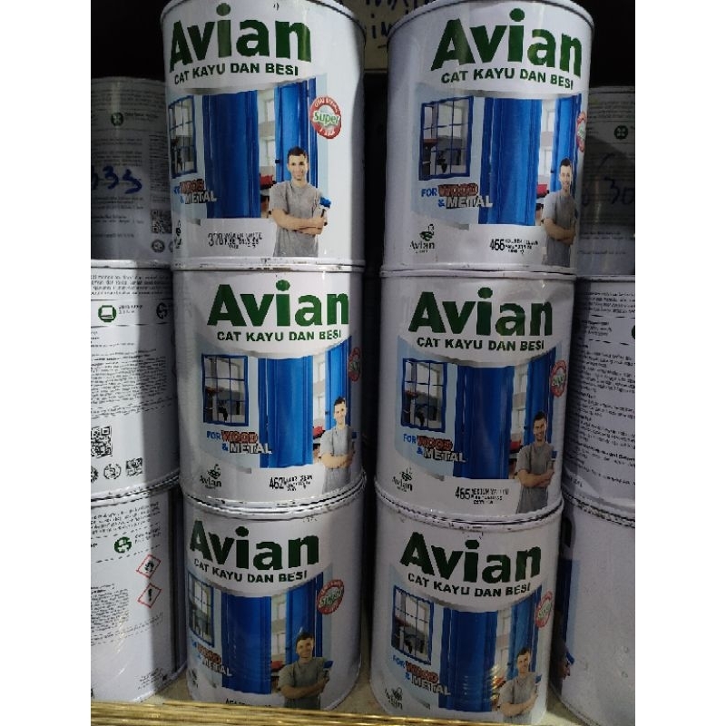 Cat Kayu dan Besi Avian High Gloss Enamel Synthetic Paint 1 kg (Bisa Tinting / Request Warna)