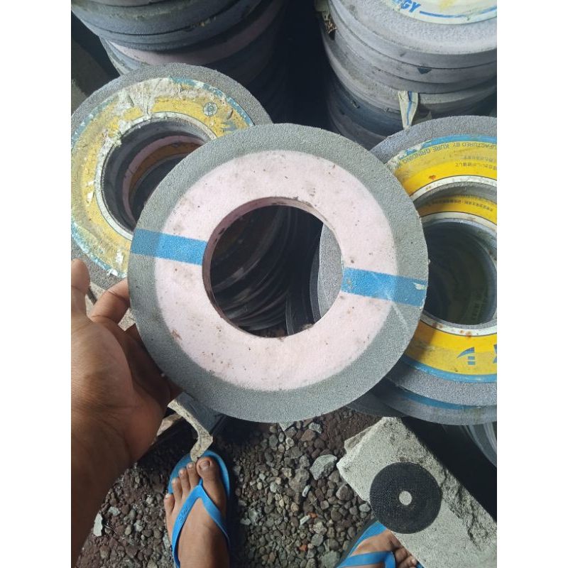 Batu Asah Corondum Pink Utuh Grid 250 bahan asah pisau,dll