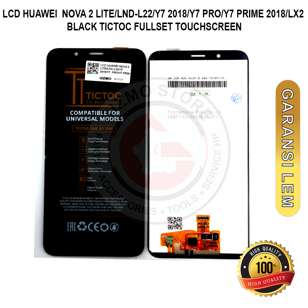 【ORIGINAL】LCD TOUCHSCREEN  HUAWEI NOVA 2 LITE/LND-L22/Y7 2018/Y7 PRO/Y7 PRIME 2018/LX2 TICTOC