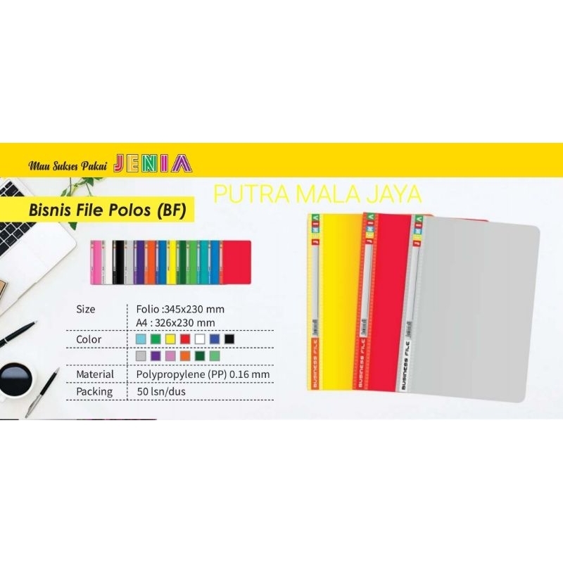 

MAP BISNIS FILE / MAP SNELHEKTER / UKURAN F4 FOLIO / 1 PACK ISI 12 PCS