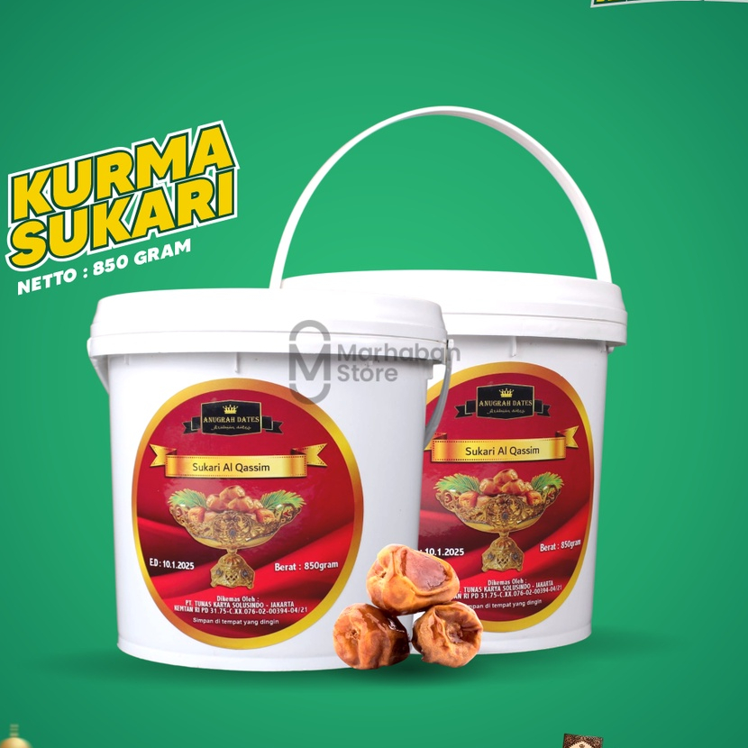 

Kurma Sukari Al Qassim ember 850 Gram Premium Dates