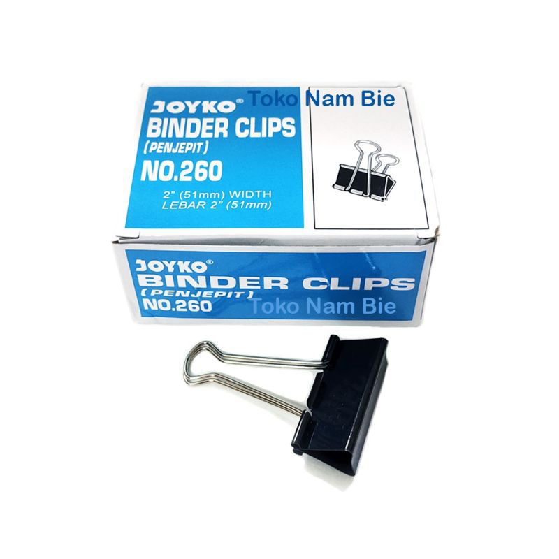 

(ISI 12 PCS) Binder Clip / Klip Penjepit Kertas JOYKO DB 260