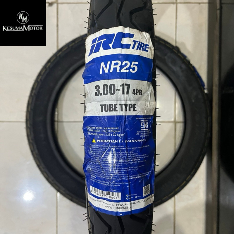 BAN LUAR IRC 300-17 NR25 TUBETYPE BAN SEPEDA MOTOR BEBEK JUPITER SUPRA SMASH BLADE REVO FIZR FORCE 1