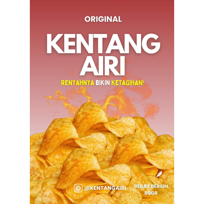 

KENTANG AIRI Keripik Kentang Premium 80 GRAM - Original