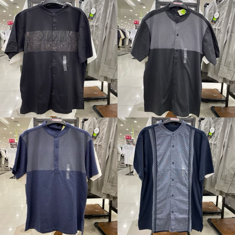 T-ZONE baju koko Pria remaja size S M L XL